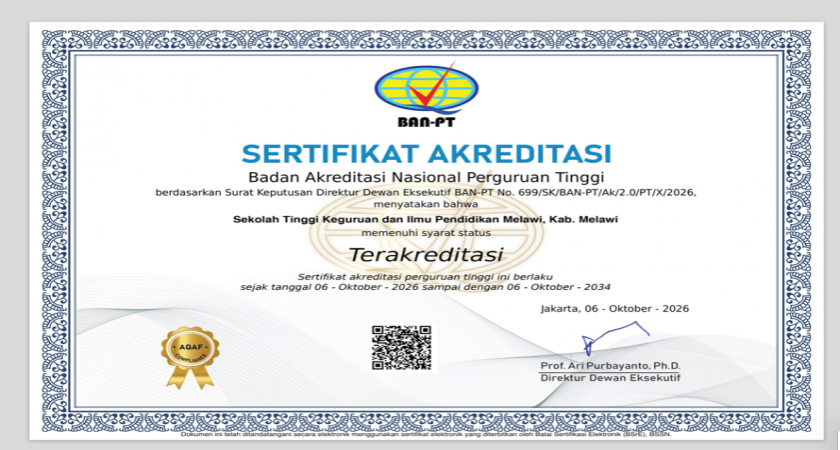 STKIP Melawi Resmi Terakreditasi BAN-PT, Berlaku hingga 2034