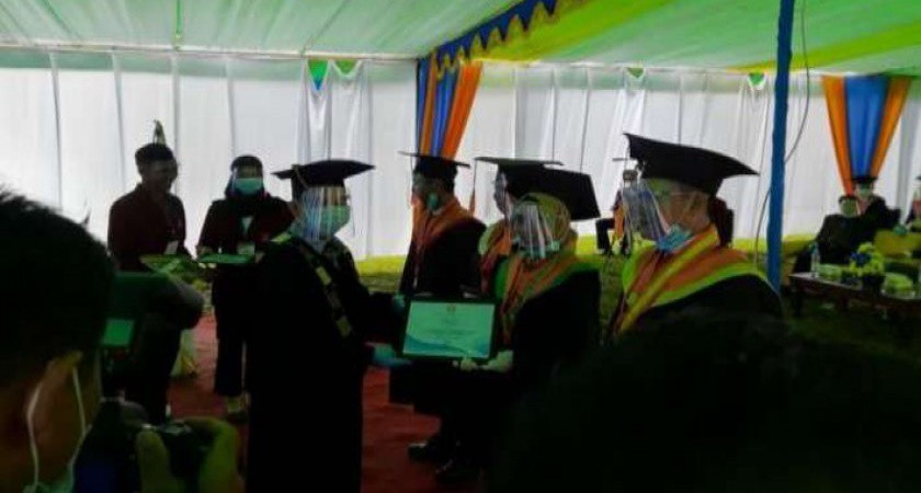 Wisuda STKIP Melawi Ditengah Pandemi, Septian : Tetap Terapkan Prokes Ketat